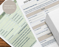 Monthly Budget Tracker Worksheet Printable