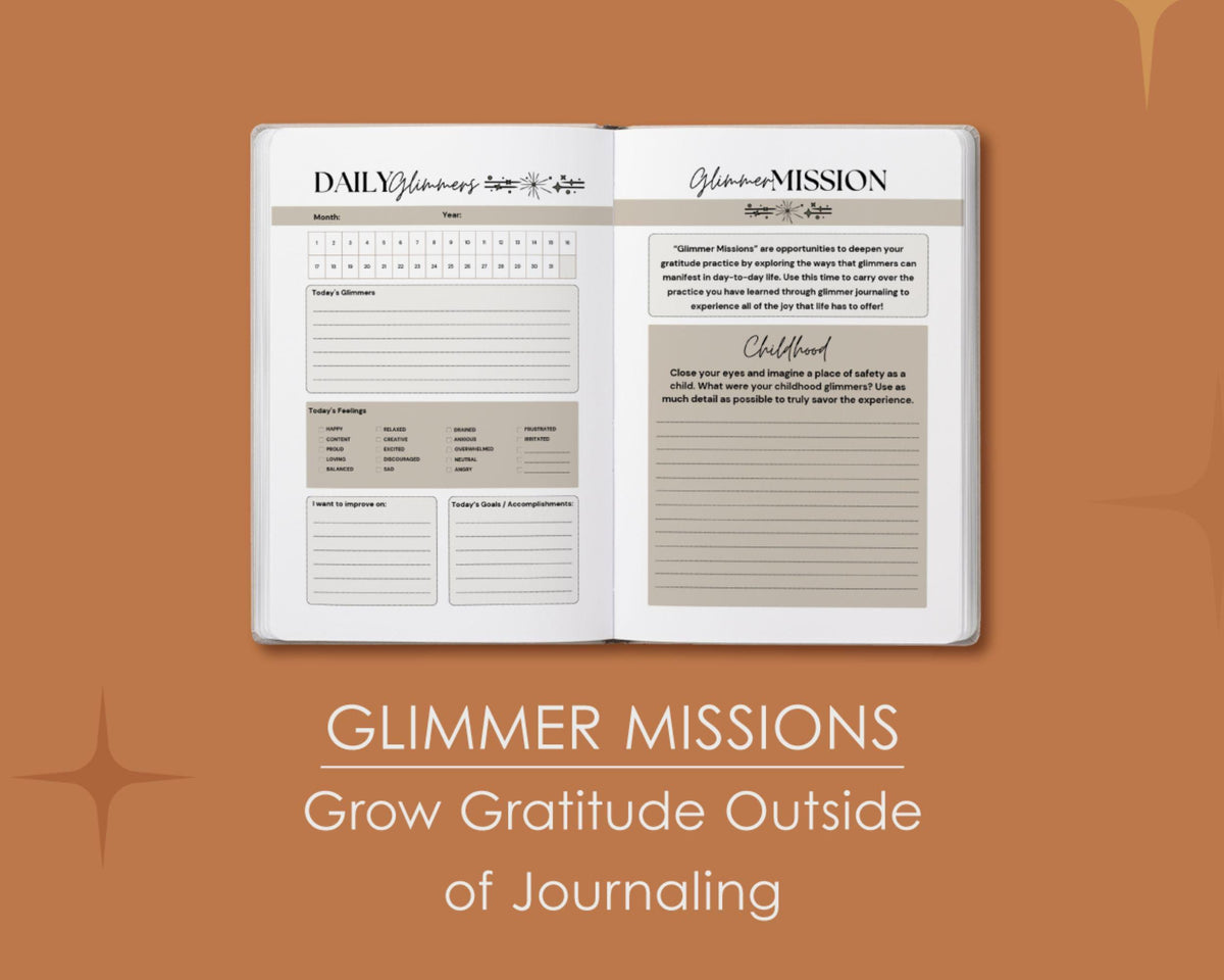 Daily Glimmers Gratitude Journal with Pen Gift Set