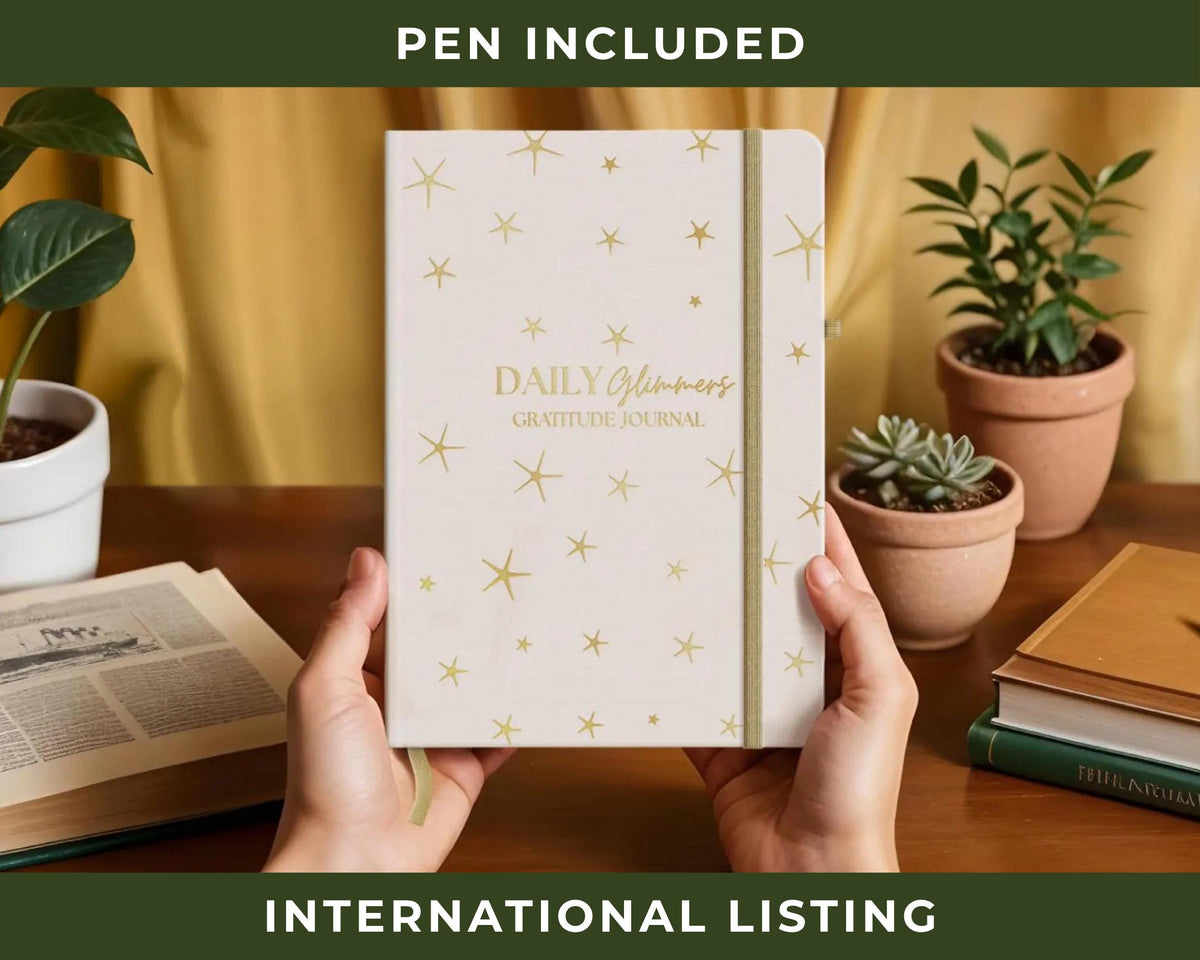 Daily Glimmers Gratitude Journal with Pen Gift Set