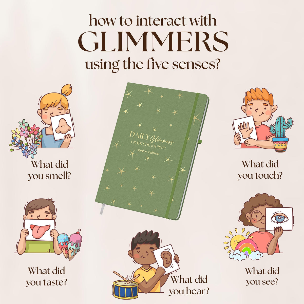 Daily Glimmers Gratitude Journal: Junior Edition International Shipping