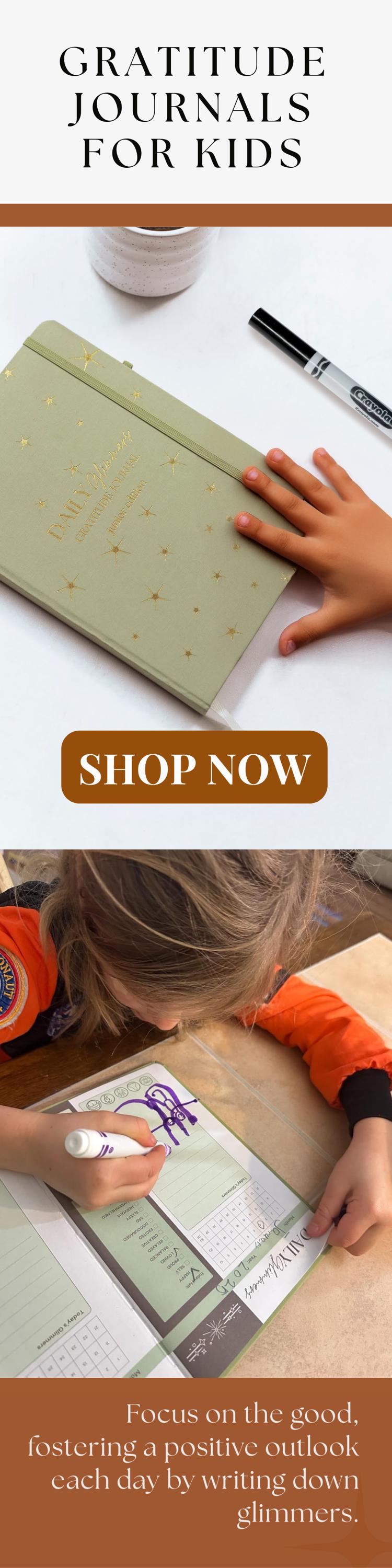 Daily Glimmers Gratitude Journal: Junior Edition with Pen Gift Set