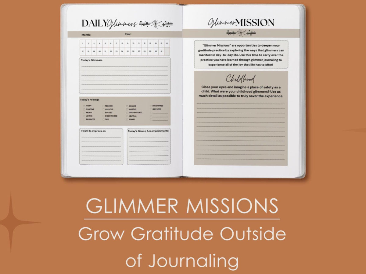 Daily Glimmers Gratitude Journal With Pen Gift Set