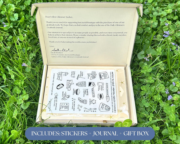 Daily Glimmers Gratitude Journal With Stickers Coworker Gift Set