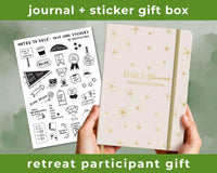Daily Glimmers Gratitude Journal With Stickers Retreat Gift Set