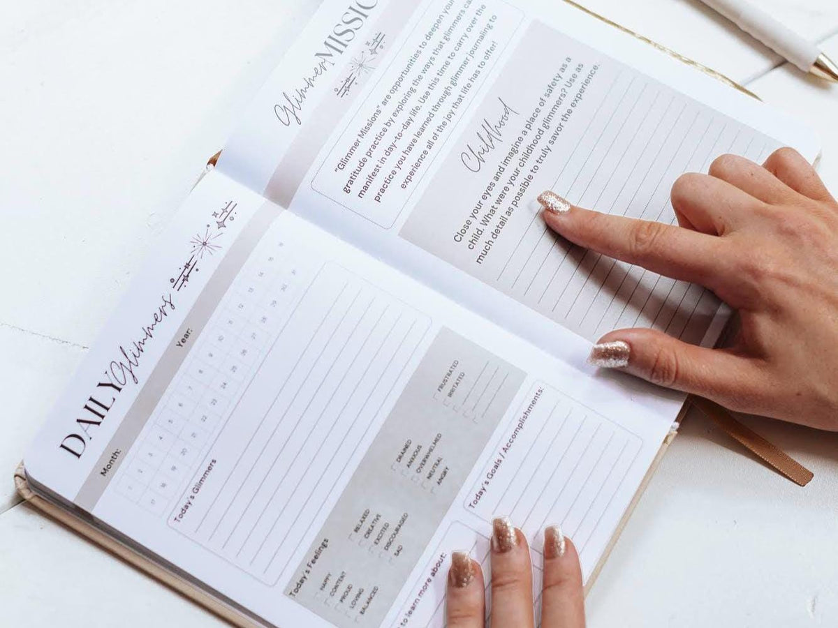 Daily Glimmers Gratitude Journal With Stickers Grief Gift Set