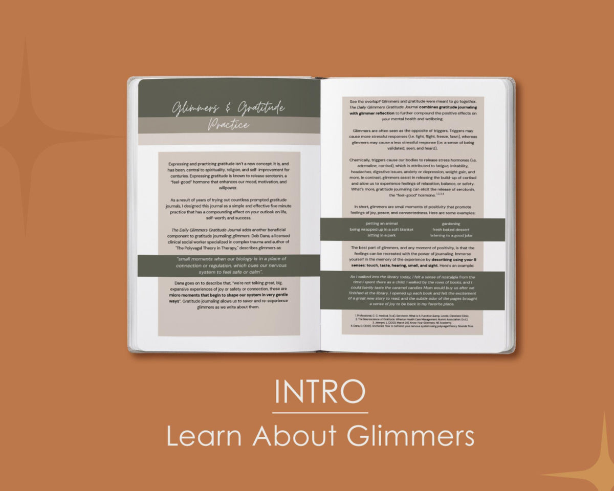 Daily Glimmers Gratitude Journal with Pen Gift Set