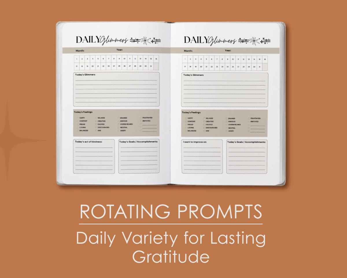 Daily Glimmers Gratitude Journal with Pen Gift Set