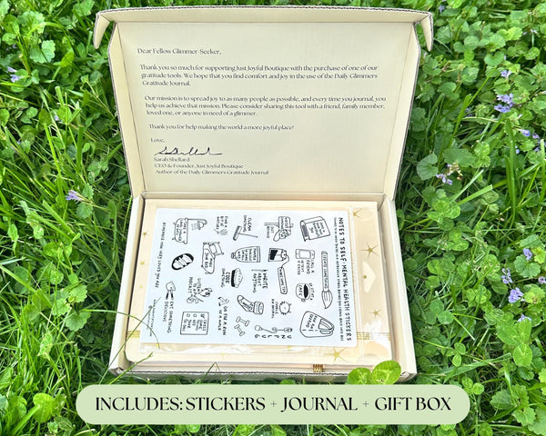 Daily Glimmers Gratitude Journal With Stickers Retreat Gift Set