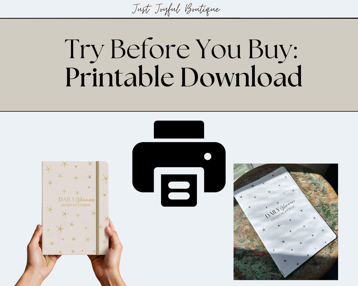 Printable Download: Daily Glimmers Gratitude Journal Sample Copy