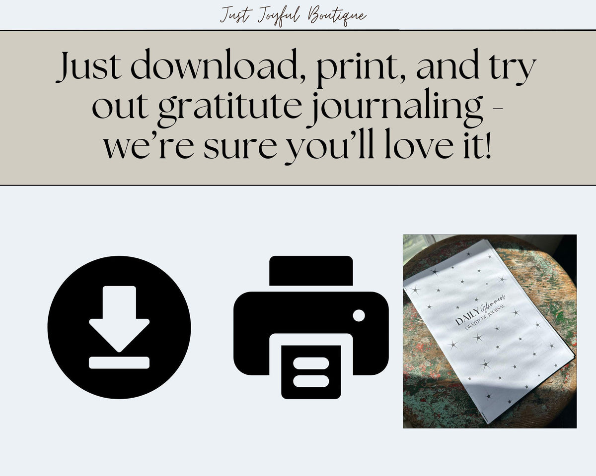 Printable Download: Daily Glimmers Gratitude Journal Sample Copy